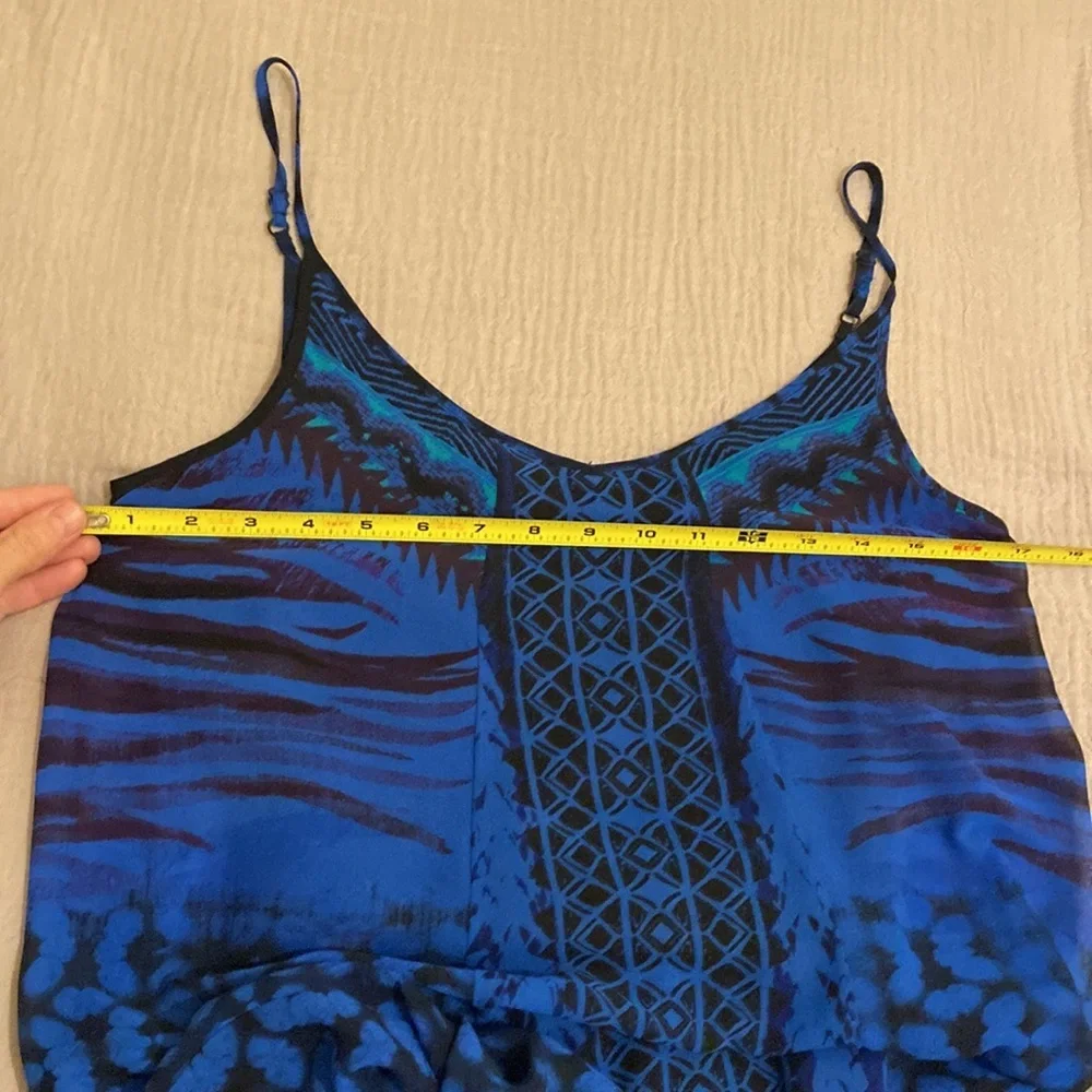 Express Black and Blue Patterned Maxi Dress. Size S